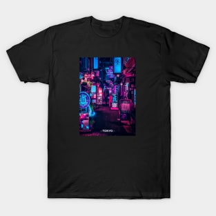 Tokyo Street Neon Synthwave T-Shirt